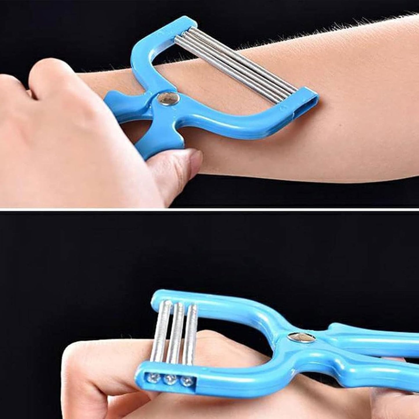 2 Pieces Handheld Facial Hair Removal Threading Beauty Epilator Tool Removal Threader Remover Spring Facial Hair Epilator Use for Women Face Hair Removing Beauty Tools Random Color