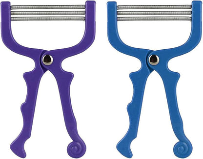 2 Pieces Handheld Facial Hair Removal Threading Beauty Epilator Tool Removal Threader Remover Spring Facial Hair Epilator Use for Women Face Hair Removing Beauty Tools Random Color