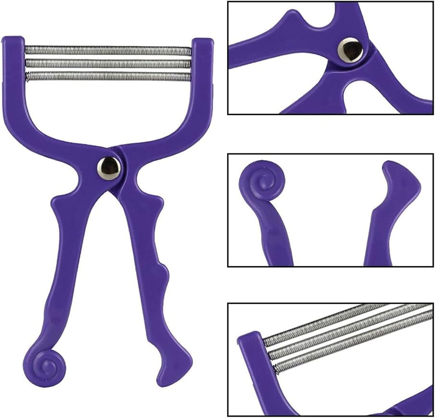 2 Pieces Handheld Facial Hair Removal Threading Beauty Epilator Tool Removal Threader Remover Spring Facial Hair Epilator Use for Women Face Hair Removing Beauty Tools Random Color