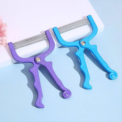 2 Pieces Handheld Facial Hair Removal Threading Beauty Epilator Tool Removal Threader Remover Spring Facial Hair Epilator Use for Women Face Hair Removing Beauty Tools Random Color
